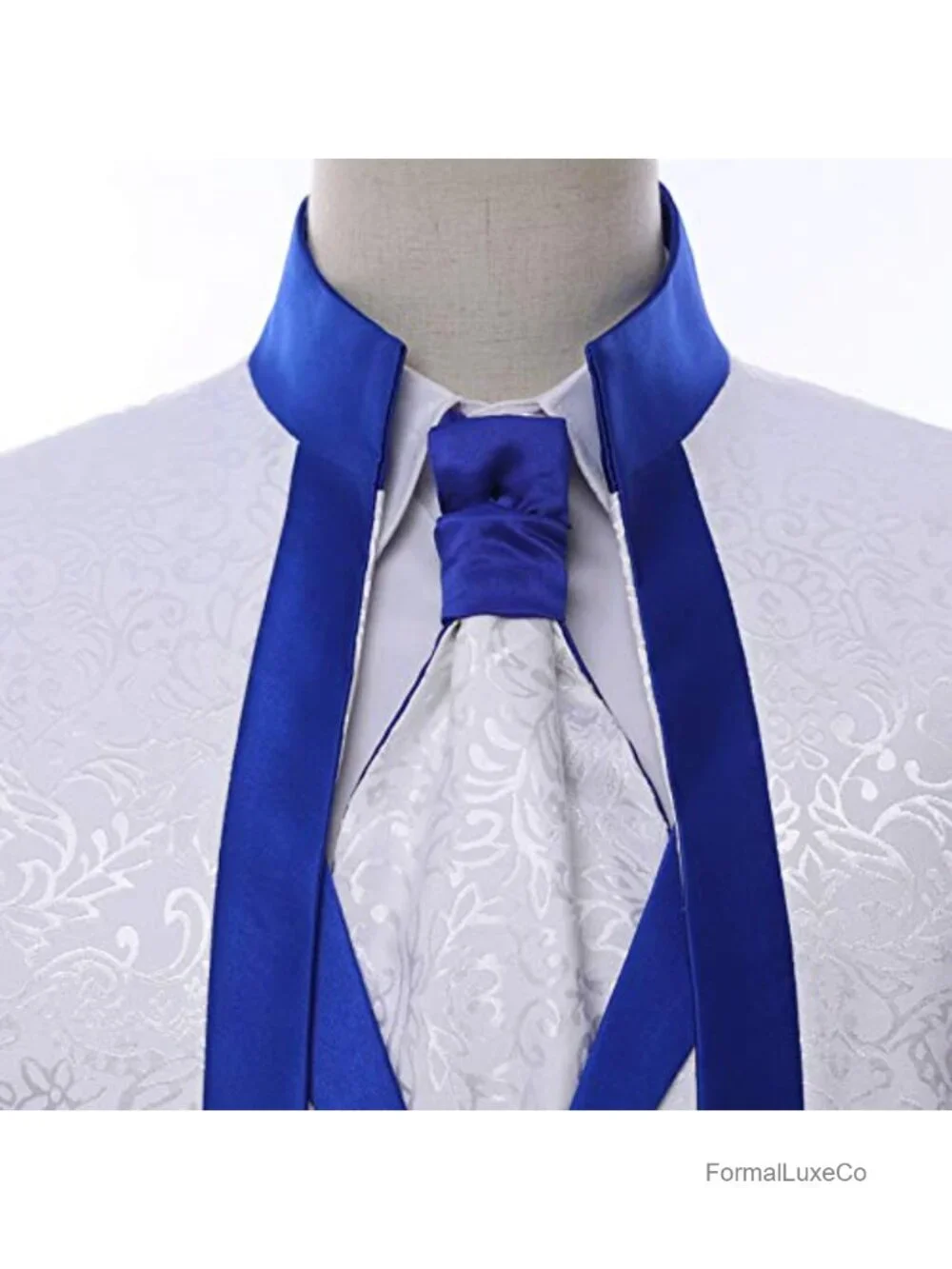 Paisley Slim Fit White Tuxedo Suit 3 Piece for Wedding Prom Groom